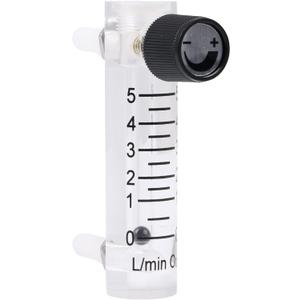 CNBTR Oxygen Flow Meter 0-5 LPM Acylic Flowmeter Gas Acrylic Metal Fitting for Oxygen Air Gas Conectrator