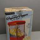 Nostalgia Vintage Hot-Air Popcorn Maker Machine - Makes Up to 12 Cups - Oil-Free - Healthier Popcorn - Classic Stand-Up Cart With Wheels - Includes Kernel Measuring Cup - Red