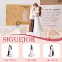 Wedding Cake Toppers Bride and Groom Gift, Hand-Painted Resin Sculpture of Embracing Bride and Groom, Romantic Gifts for Couples Anniversary Engagement Valentines Day Gift Ideas