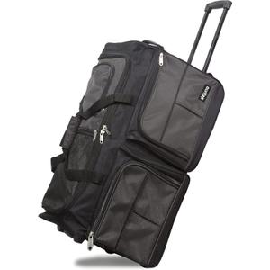 Dejuno 28-Inch Rolling Duffle Bag, Charcoal, Large