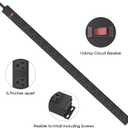 Metal Wall Mount Power Strip, Mountable Power Outlet, Aluminum Alloy Mount Power Socket with Switch, 6 FT SJT 3/C 14AWG Power Cord, 15A 125V 1875W (16 Outlet)