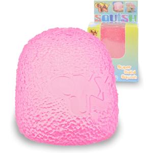 Stress Relief Toys, Strss Relief Balls, Squeeze Exercise Stress Balls, Gel Strench Balls for Arthritis Hand, Finger, Grip Strengthening and Stress Relief (Pink Ellipsoid)