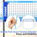 Volleyball Net for Backyard, Professional Portable Outdoor Heavy Duty Volleyball Net Set with Adjustable Aluminum Poles, Anti-Sag Design, Double Tension Adjuster for Beach, Grass |1680D Bag