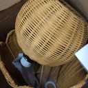 Rattan Table Lamp with Woven Base and Woven Lampshade Decorative Boho Table Lamp Farmhouse Tabletop Decoration for Living Room Bedrooms Nightstand Bedside Tabletop, Bulbs Include