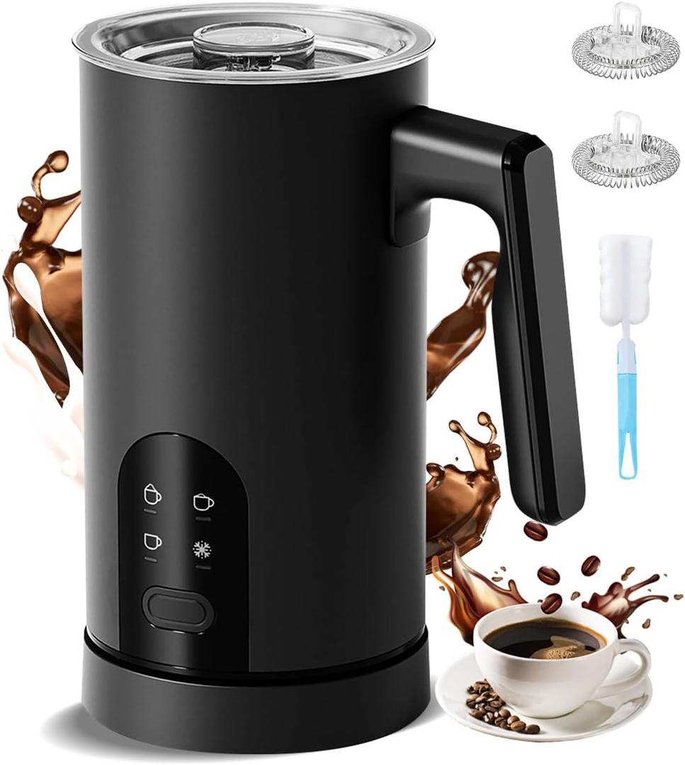 Torlaist Electric Milk Frother, 4-in-1 Automatic Milk Steamer & Foamer 11.8oz/350ml, Automatic Hot and Cold Foam Maker and Milk Warmer for Latte, Cappuccino, Matcha, Hot Chocolate