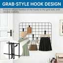 50pcs Gridwall Hooks 2inch Anti-Scratch 15Tilt Angle with Black High Grade Surface Coating Grid Wall Hooks for Grid Wall Panel Gridwall Hooks & Hangers