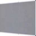 VIZ-PRO Large Fabric Bulletin Board/Foldable Notice Board Felt Gray, 72 X 48 Inches, Silver Aluminium Frame