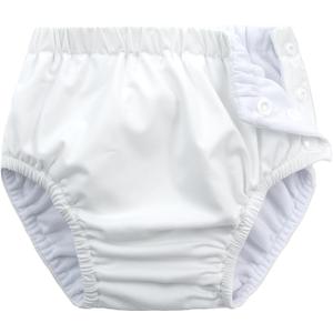Baby Newborn Reusable Swim Diapers Washable Toddler Unisex Swim Diaper Infant Swimming Diapers White, 6-18 Months