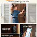 Philips WiFi Smart Lock with Front Door Handle Set, Built-in WiFi, APP Remote & Voice Control, Fingerprint Keyless Entry Door Lock, Keypad Deadbolt Smart Locks for Front Door, Auto-Lock, Matte Black