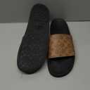 COACH mens Slide Sandal (10, Tan Signature)