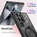 SEXYMOM Magnetic for Samsung Galaxy S24 Ultra Case - Wireless Charging Compatible,Cute Floral Design for Women and Girls,Slim Fit Translucent Matte Phone Case - Blooming Flower