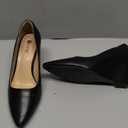 IDIFU Black Wedges for Women - Closed Toe Wedge Pumps with Low Heel, Pointed Toe - Work Office Formal Business Dress Shoes - Cute, Casual, Dressy, Comfortable, Trendy - Wedge Pumps (Black Pu, 8)