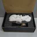 Black and Brushed Brass Dummy Door Knob  Non-Turning Interior Handle with Floral Medallion, Elegant Art Deco Style for Closet, Cabinet, Pantry, Hallway Doors (Dummy)