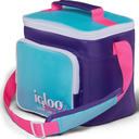 Igloo 90s Retro Collection Square Purple Lunch Box Soft Side Cooler Bag with Strap, 9 CANS