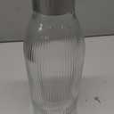 Glass Carbonating Bottle 1L Silver - Compatible Only With MySoda Glassy Sparkling Water Maker - Quick-Lock Reusable Bottle - Lid and Base Made of Aluminium - BPA Free