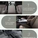 Premium Leather Car Seat Gap Filler Organizer (0.2-1.2" Gaps), Clever Gifts for Car SUV Truck Owners (Black, 1 Pack)