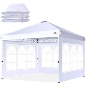 SCOCANOPY Church Window Sidewall for 10x10 Canopy Frame, 3 Pack Sunwalls Only,(White)