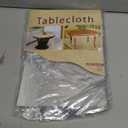 Clear Heavy Duty Vinyl Tablecloth with Sewn Finished Edges Round Waterproof Oil-Proof Stain Resistant Plastic Table Cover Protector (Round 60 Inch)