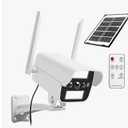 Solar Fake Security Camera with Motion Sensor Light & Audio& Sound& Doorbell for Outdoor, Decoy Simulated Dummy Surveillance Cameras for Outside, IP54, Warning Sticker Included (Solar+ Battery)