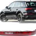 4M0945095 Left Rear Bumper Reflector Tail Light Fog Lamp w/Bulbs Compatible with Audi Q7 2016-2022 Left Driver Side Taillight Assembly Fog Lamp