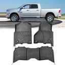 Floor Mats for 2013-2018 Dodge Ram 1500/2500/ 3500 Crew Cab, TPE Automotive All Weather Cover Protection Waterproof Floor Liner Front & Rear Row Full Set Car Mats for 19-24 Ram 1500 Classic Crew Cab