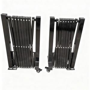 Expandable Garden Fence, Outdoor Retractable Traffic Fence, Metal Safety Barrier Gate for Industrial or Residential Use(Black) Only 1