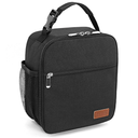 Femuar Lunch bag for Men Women Adults Small for Office Work Picnic  Reusable Portable Lunchbag, Black