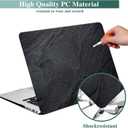 Funut for MacBook Pro 13 inch Case 2024 2023 2022 2021 2020-2016 Release M2 M1 A2338 A2289 A2251 A2159 A1989 A1706 A1708 Touch Bar, Laptop Plastic Hard Shell Case & 2 Keyboard Cover, Black Marble