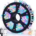 JMEXSUSS Easter Lights Clear Wire Outdoor Indoor, 168ft 600 LED Multicolor Easter String Lights Plug in for Bedroom Tree Room Party Decorations