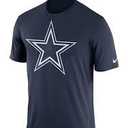 NAT Nike Dallas Cowboys NFL Dri-FIT The Nike Tee Blue Shirt Mens Medium Football Navy