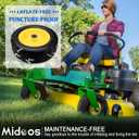 11x4.00-5'' Lawn Mower Tires Flat Free, 11x4-5 Solid Tires and Wheel, Zero Turn Mower Front Tires with 3/4" or 5/8" & 1/2" Precision bearings, 3.4"-5.6" Centered Hub for Zero-Turn Lawn Mower (2 Pack)
