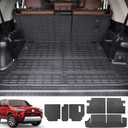 Xipoo Cargo Mat Compatible with 2010-2024 Toyota 4Runner Cargo Mat 7 Seaters Backrest Mat TPE Trunk Liner Replacement for 2010-2024 Toyota 4Runner Accessories (Trunk Mat+2nd&3rd Backrest Mat)