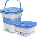 PURE CLEAN Portable Washing Machine Mini Washer Lightweight Collapsible Bucket - Perfect for Camping, Travelling, Apartment
