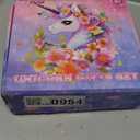 Unicorns Gifts for Girls 5 6 7 8 9 10+ Years Old, Kids Toys Set for Teens Girls Birthday Gifts Christmas, Unicorn Toys with Light Up Soft Plush Star Pillow, Diary Notebook, Headband, Water Bottle
