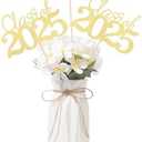 Pack of 10 Graduation Class Centerpieces Gold Class of 2025 Graduation Centerpieces, 2025 Graduation Centerpieces for Tables Cake Toppers, Set Of 2