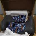 HISEA Kids Rain Boots for Boys Girls, Waterproof Insulated Rubber Neoprene Boots, Seamless Outdoor Boot with Handles Rainboots All Weather Mud Boots for Rain Water Snow and Winter, Size 6 Big Kid, (Blue Shark)