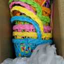 6 Pieces Easter Egg Baskets - Handmade 6 Colors Bunny Ears Easter Baskets for Easters Theme Garden Party Favors, Easter Eggs Hunt, Easters Goodies Goody, Basket Fillers
