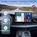 Wireless Carplay Adapter, 2025 Upgrade Converts Wired to Wireless Adapter for iPhone, Auto Connect Dongle for Apple Car Play, Bluetooth No Delay Control for Cars from 2016 and iOS 10+, Black