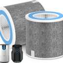 2 Pack HP102 Replacement Filter Compatible with Shark Air Purifier HP100 HP105 HP152 and 3-in-1 Models HC450 HC451 HC452 HC455, Part No. HE1FKPET, HE1FKBAS