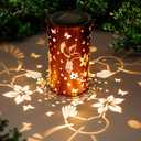 Solar Lanterns Outdoor Waterproof Hummingbirds Birthday Gifts for Women Mom Grandma Garden Decor Metal Hanging LED Decorative Light for Patio Yard Lawn Backyard Front Porch Gardening Gifts