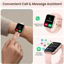 Smart Watches for Women, Womens Smart Watch for iPhone & Android & Samsung, Smartwatch with Call & Alexa, Sleep,Heart Rate,Pressure,SpO2 Monitor & Cycle Tracking, 100+ Sports Modes Fitness Watch-Pink