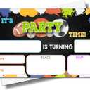 YSTEP Sports Birthday Party Invitations, 20 Invite Cards with Envelopes, 4"x6" All Star Sports Birthday Party Invites - A06