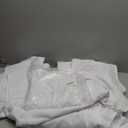 Toulite 6 Pcs Unisex Matte Choir Robes for Baptism Church Confirmation Pulpit Graduation Gown Pastor Judge Costume Adults (Size 48, Size 51, White)