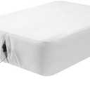 Akicia Fitted Sheet for Queen Air Mattress, with 18-24 Inch Extra Deep Pocket, Soft Breathable Bed Sheet Bottom Mattress Cover for Inflatable Air Bed, White