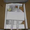 TUTOTAK Tall Round Side Table, Small End Table, Drink Table, Pedestal Side Table, livingroom, White TB01BW096