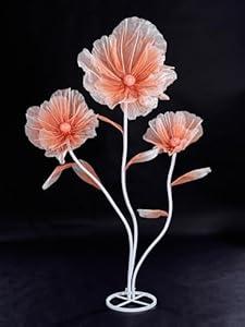 B-COOL Artificial Giant Flowers for Wedding Decoration: Champagne Huge Flowers 5.58 ft Large Silk Flower Faux Floral for Party Reception Arrangements Photographic Props Background Decor