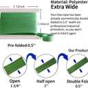 Bias Tape Double Fold 1/2 Inch Green 10 Yds for Sewing