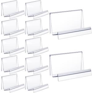 Qunclay 6 Pcs Purse Display Stand Clear Acrylic Wallet Display Stand Purse Holder Handbag Organizer for Bag Phone Cards Store