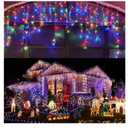 Led Christmas Lights Outdoor Christmas Decorations Hanging Light 400LED 8 Modes 75 Drops, Waterproof Outdoor Indoor Fairy Christmas Lights for Party, Holiday, Wedding, Eaves Decorations (Multicolor)