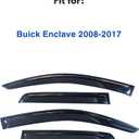 IG Window Visors Fit for 2008-2017 Buick Enclave, Out-Channel Rain Guards Vent Wind Deflectors 4PC, Car Accessories for 08-17 Enclave